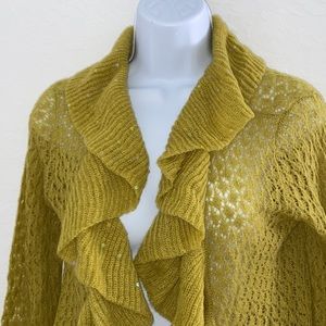 NWT Apostrophe Town and Country Ruffle Cardigan